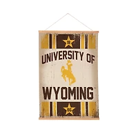 Wyoming Cowboys 24" x 36" Antique Style Canvas Wall Art Tapestry with Wood Frame