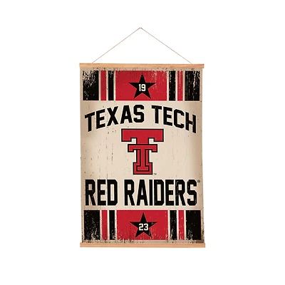 Texas Tech Red Raiders 24" x 36" Antique Style Canvas Wall Art Tapestry with Wood Frame