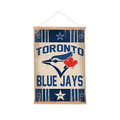 Toronto Blue Jays 24" x 36" Antique Style Canvas Wall Art Tapestry with Wood Frame