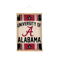 Alabama Crimson Tide 24" x 36" Antique Style Canvas Wall Art Tapestry with Wood Frame