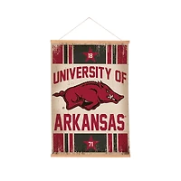 Arkansas Razorbacks 24" x 36" Antique Style Canvas Wall Art Tapestry with Wood Frame