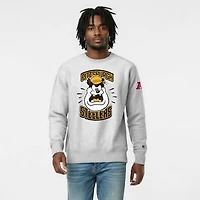 Men's Disney x Champion Heather Gray Pittsburgh Steelers Pete Reverse Weave Sweatshirt