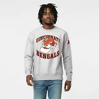 Men's Disney x Champion Heather Gray Cincinnati Bengals Shere Khan Reverse Weave Sweatshirt