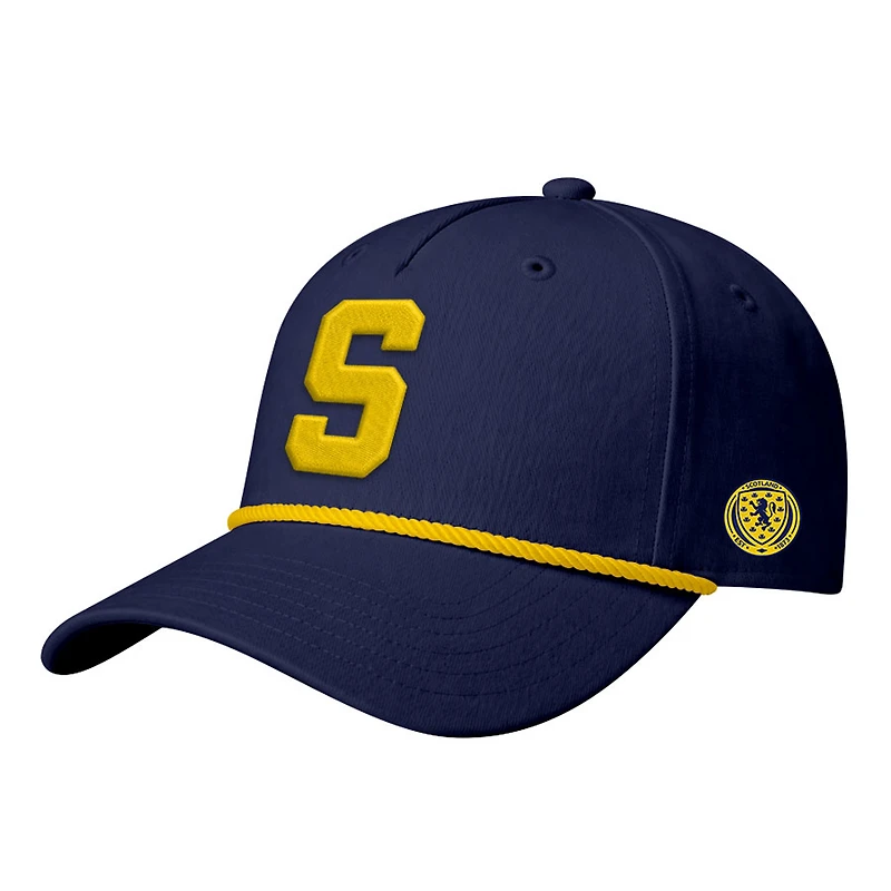 Men's 1863FC Navy Scotland National Team Monogram Relief Adjustable Hat