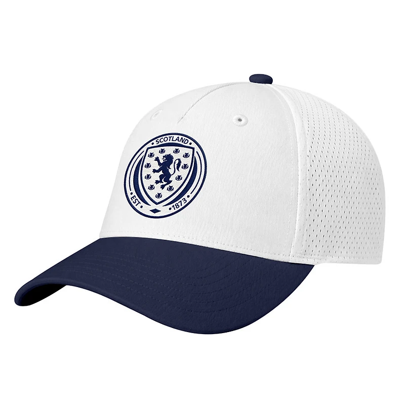 Men's 1863FC White Scotland National Team Mono Badge High Point Adjustable Hat
