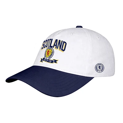 Men's 1863FC White Scotland National Team Wordmark High Point Adjustable Hat