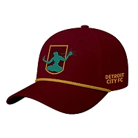 Men's 1863FC Maroon Detroit City FC Mono Badge Airflow Adjustable Hat