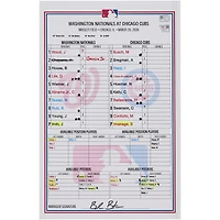 Washington Nationals Game-Used Lineup Card vs. Chicago Cubs on March 29, 2026