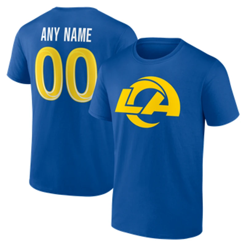 Men's Royal Los Angeles Rams Big & Tall Team Authentic Personalized Name & Number T-Shirt