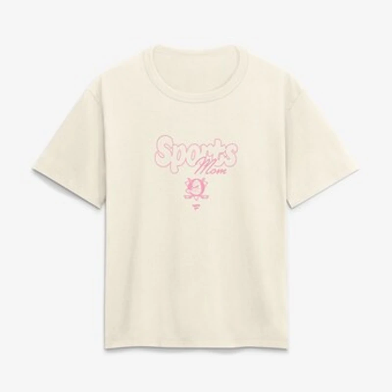 Women's Cream Anaheim Ducks Sports Mom T-Shirt