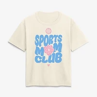 Women's Cream Boston Bruins Sports Mom Club T-Shirt