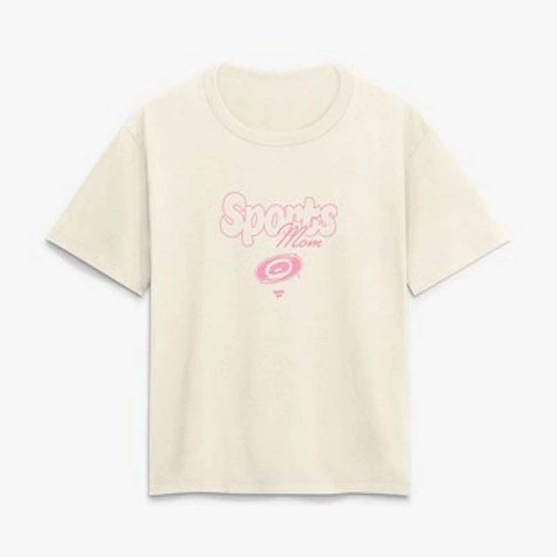 Women's Cream Carolina Hurricanes Sports Mom T-Shirt