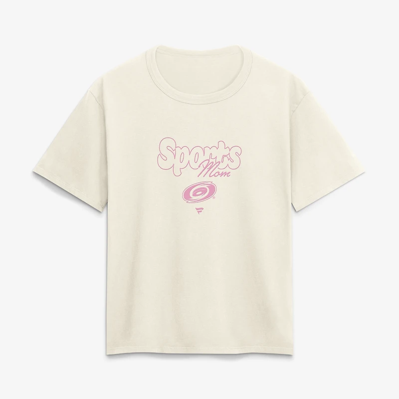 Women's Cream Carolina Hurricanes Sports Mom T-Shirt
