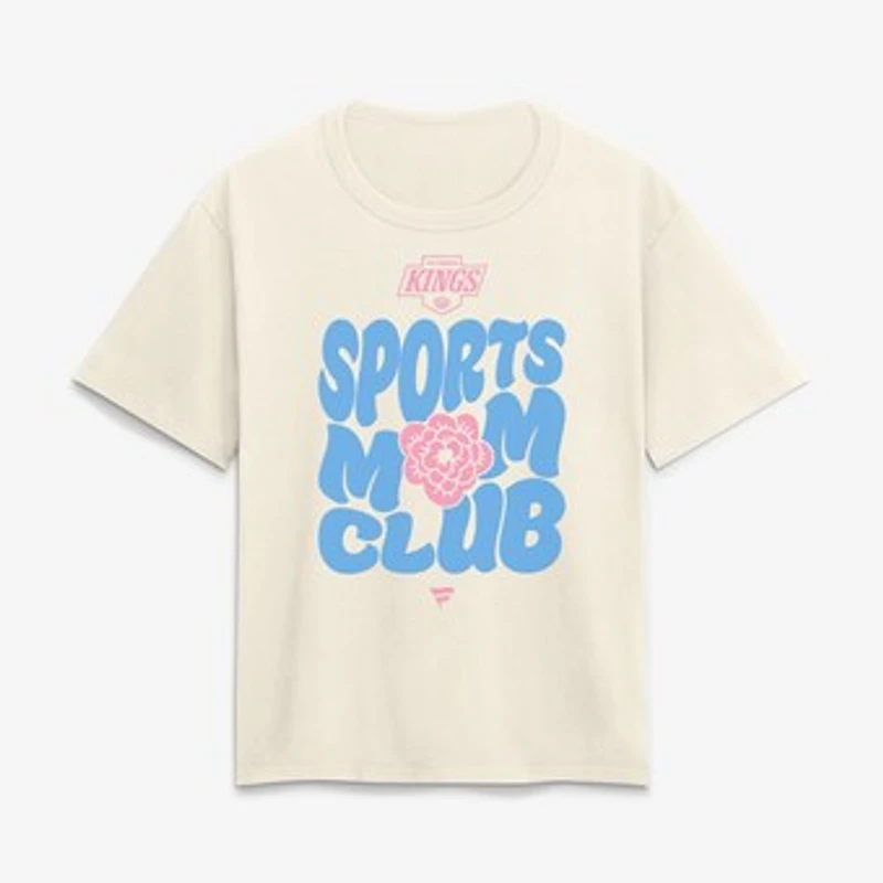 Women's Cream Los Angeles Kings Sports Mom Club T-Shirt