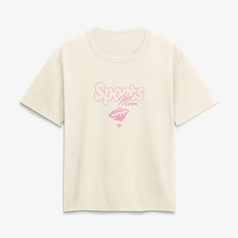 Women's Cream Minnesota Wild Sports Mom T-Shirt
