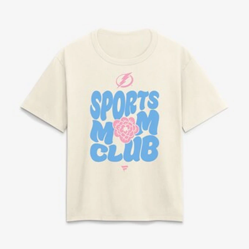 Women's Cream Tampa Bay Lightning Sports Mom Club T-Shirt