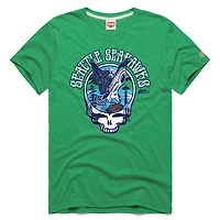 Men's Homage  Neon Green Seattle Seahawks NFL x Grateful Dead Tri-Blend T-Shirt