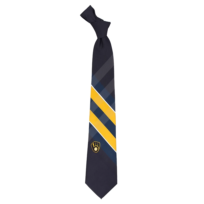 Milwaukee Brewers Woven Grid Tie