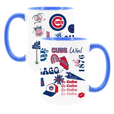 The Memory Company White Chicago Cubs 15oz Loco Coffee Mug Two-Pack Set