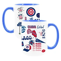 The Memory Company White Chicago Cubs 15oz Loco Coffee Mug Two-Pack Set