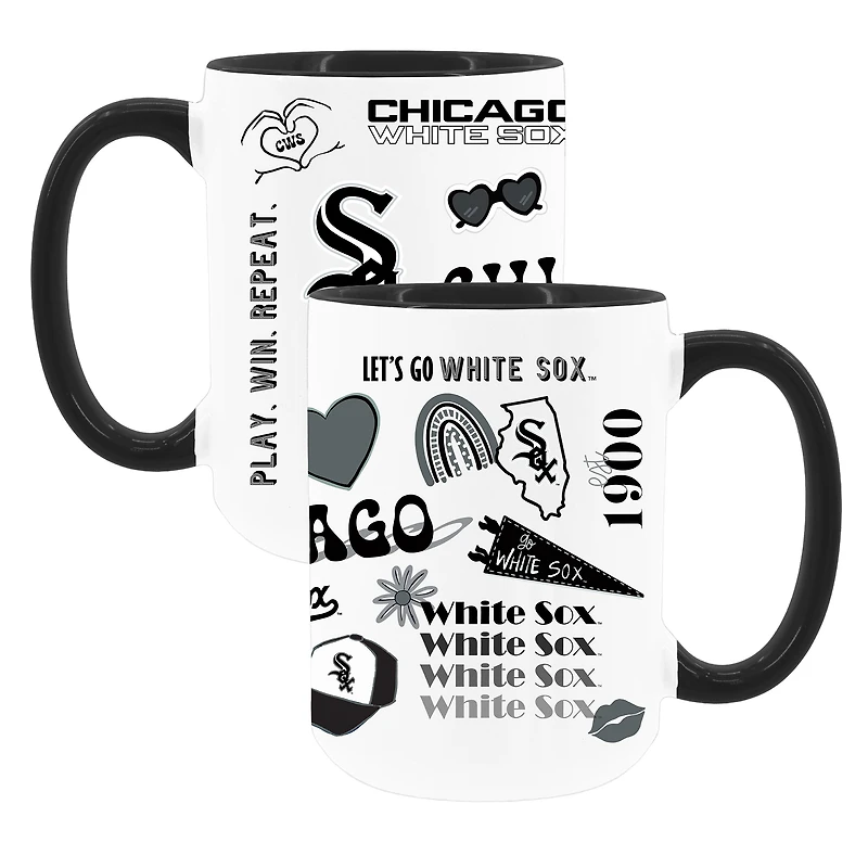 The Memory Company White Chicago White Sox 15oz Loco Coffee Mug Two-Pack Set