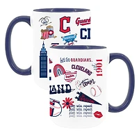 The Memory Company White Cleveland Guardians 15oz Loco Coffee Mug Two-Pack Set
