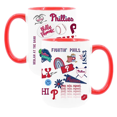 The Memory Company White Philadelphia Phillies 15oz Loco Coffee Mug Two-Pack Set