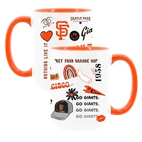 The Memory Company White San Francisco Giants 15oz Loco Coffee Mug Two-Pack Set