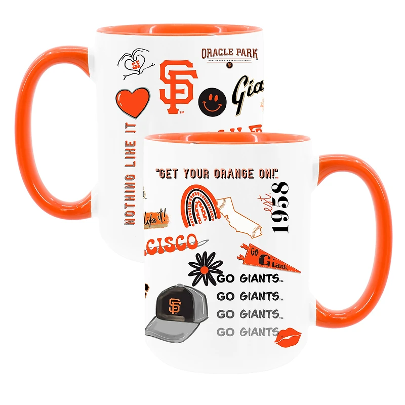 The Memory Company White San Francisco Giants 15oz Loco Coffee Mug Two-Pack Set