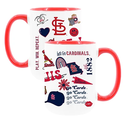 The Memory Company White St. Louis Cardinals 15oz Loco Coffee Mug Two-Pack Set