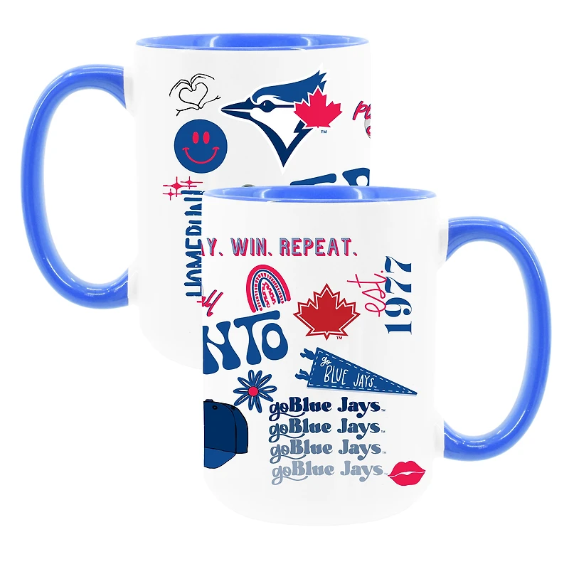 The Memory Company White Toronto Blue Jays 15oz Loco Coffee Mug Two-Pack Set