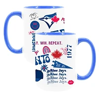 The Memory Company White Toronto Blue Jays 15oz Loco Coffee Mug Two-Pack Set