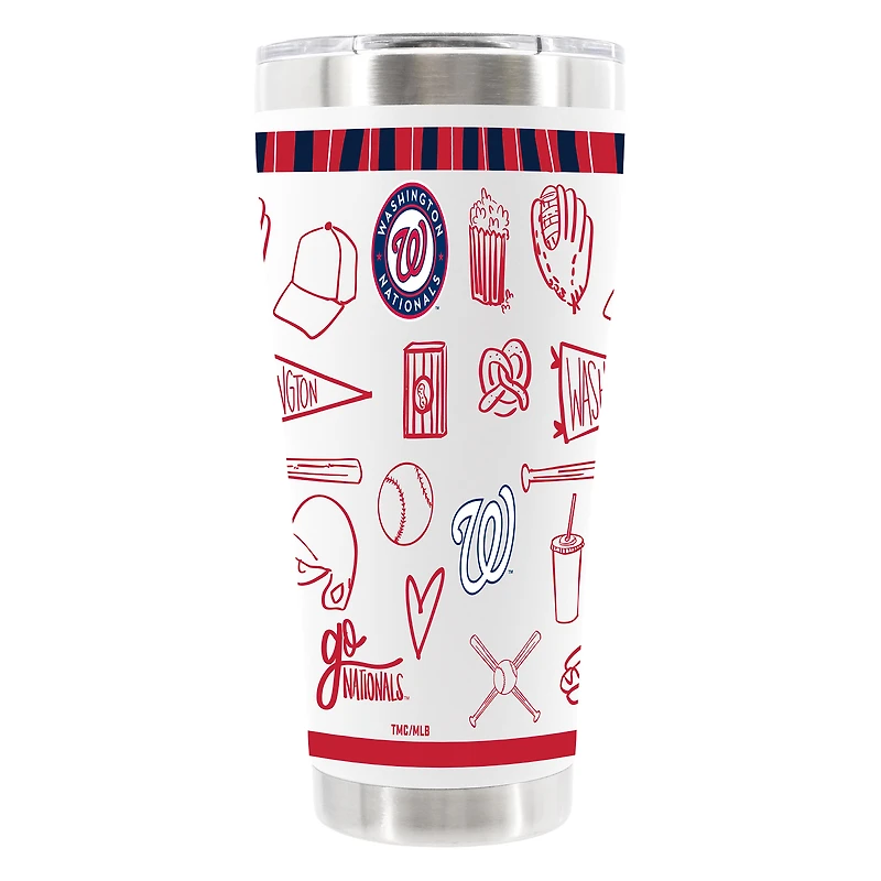 The Memory Company Washington Nationals 30oz Stainless Steel Sketchpad Tumbler