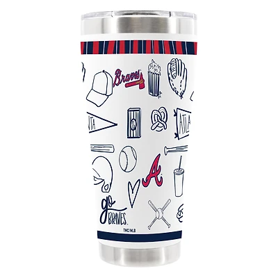 The Memory Company Atlanta Braves 30oz Stainless Steel Sketchpad Tumbler
