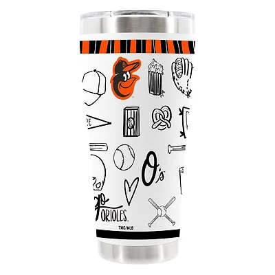 The Memory Company Baltimore Orioles 30oz Stainless Steel Sketchpad Tumbler