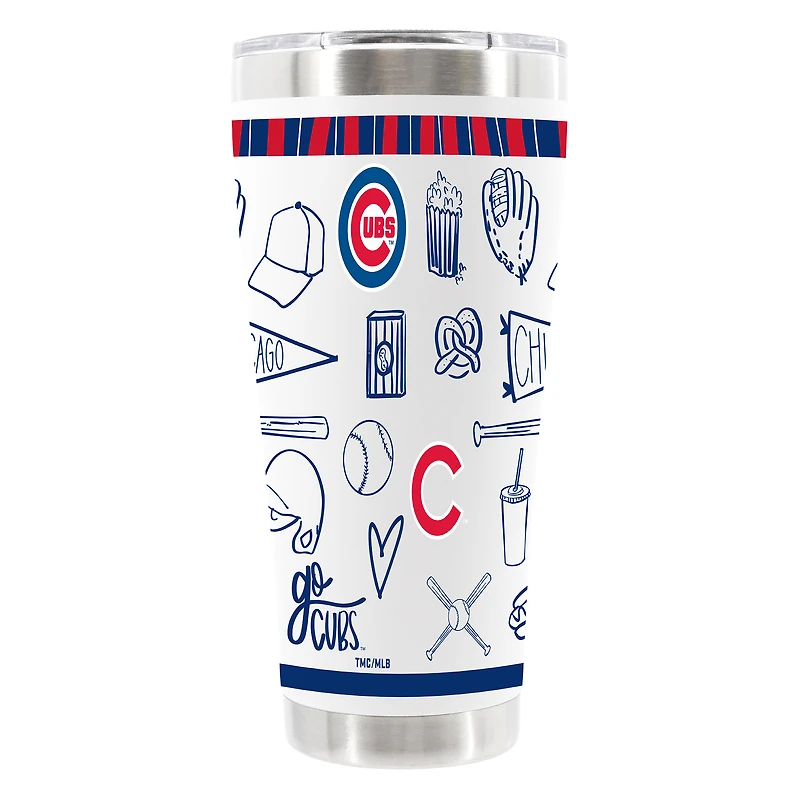 The Memory Company Chicago Cubs 30oz Stainless Steel Sketchpad Tumbler