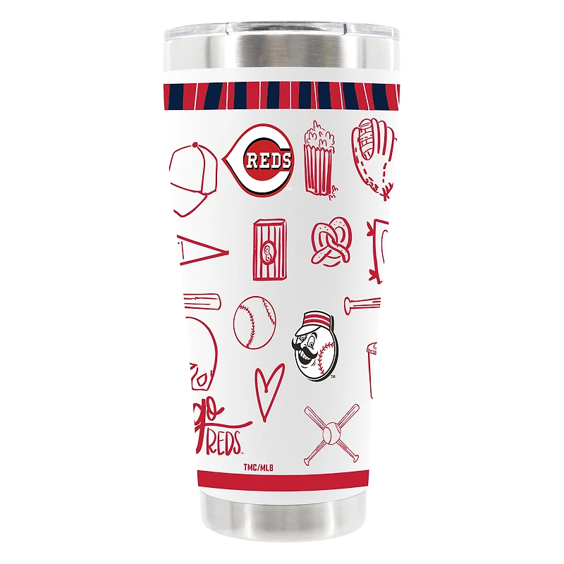 The Memory Company Cincinnati Reds 30oz Stainless Steel Sketchpad Tumbler