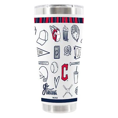 The Memory Company Cleveland Guardians 30oz Stainless Steel Sketchpad Tumbler