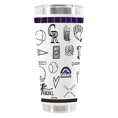 The Memory Company Colorado Rockies 30oz Stainless Steel Sketchpad Tumbler