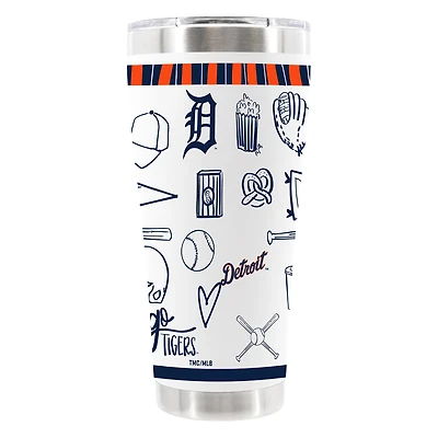 The Memory Company Detroit Tigers 30oz Stainless Steel Sketchpad Tumbler