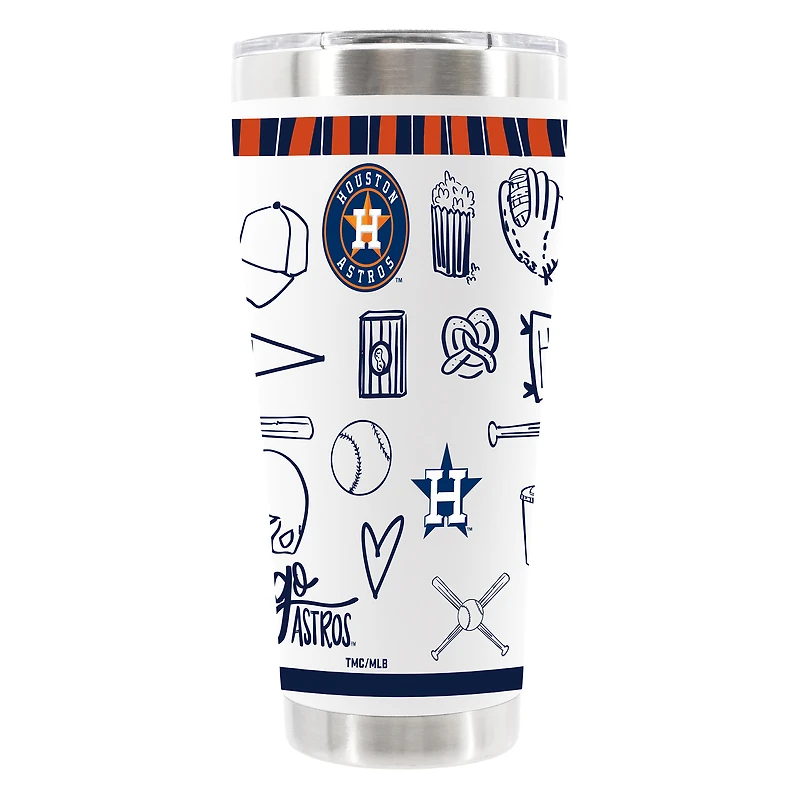 The Memory Company Houston Astros 30oz Stainless Steel Sketchpad Tumbler