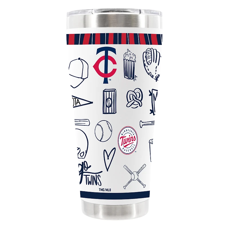 The Memory Company Minnesota Twins 30oz Stainless Steel Sketchpad Tumbler