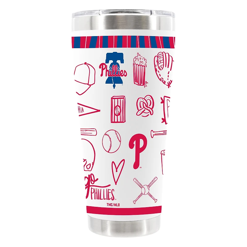 The Memory Company Philadelphia Phillies 30oz Stainless Steel Sketchpad Tumbler