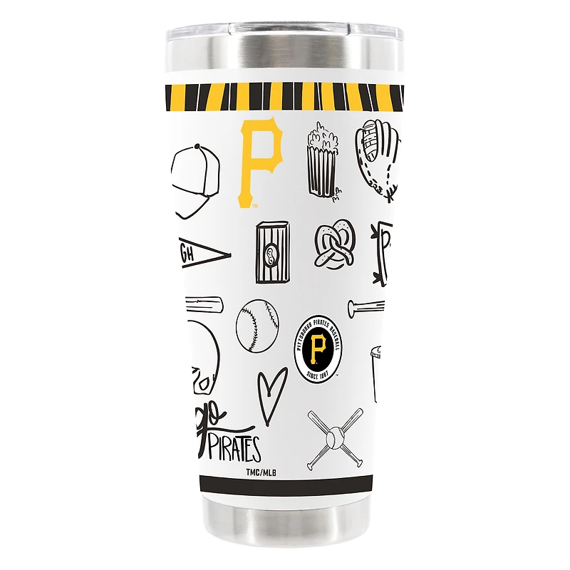 The Memory Company Pittsburgh Pirates 30oz Stainless Steel Sketchpad Tumbler