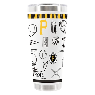 The Memory Company Pittsburgh Pirates 30oz Stainless Steel Sketchpad Tumbler
