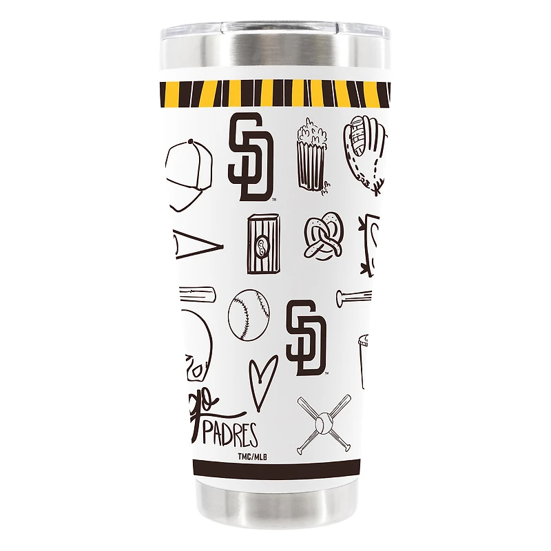 The Memory Company San Diego Padres 30oz Stainless Steel Sketchpad Tumbler