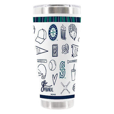 The Memory Company Seattle Mariners 30oz Stainless Steel Sketchpad Tumbler