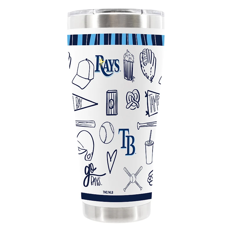 The Memory Company Tampa Bay Rays 30oz Stainless Steel Sketchpad Tumbler