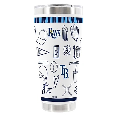 The Memory Company Tampa Bay Rays 30oz Stainless Steel Sketchpad Tumbler