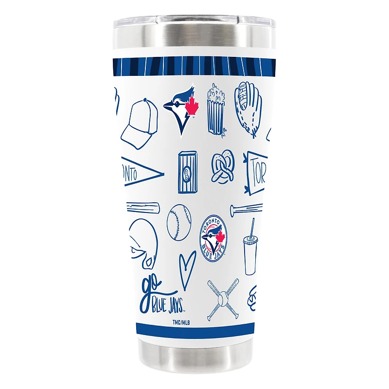 The Memory Company Toronto Blue Jays 30oz Stainless Steel Sketchpad Tumbler